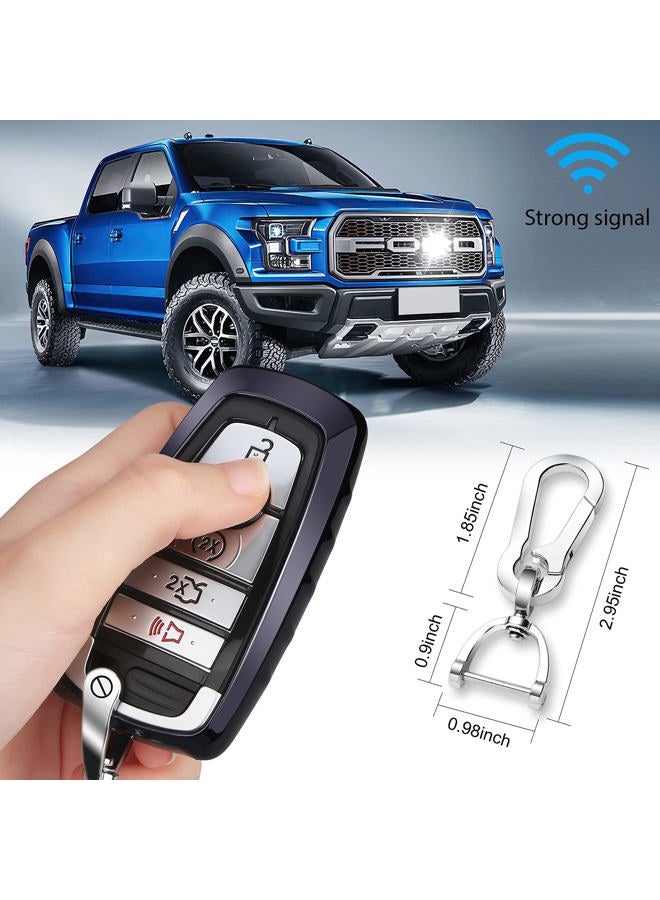 QBUC for Ford Key fob Cover,TPU Car Key Case Protector with Keychain Compatible with 2017 2018 2019 Ford Fusion F150 F250 F350 F450 F550 Edge Explorer Escape Mustang 3/4/5 buttons Smart Key(Pink) - Image 4