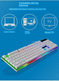 Generic Wired gaming keyboard and mouse set white  - Image 2