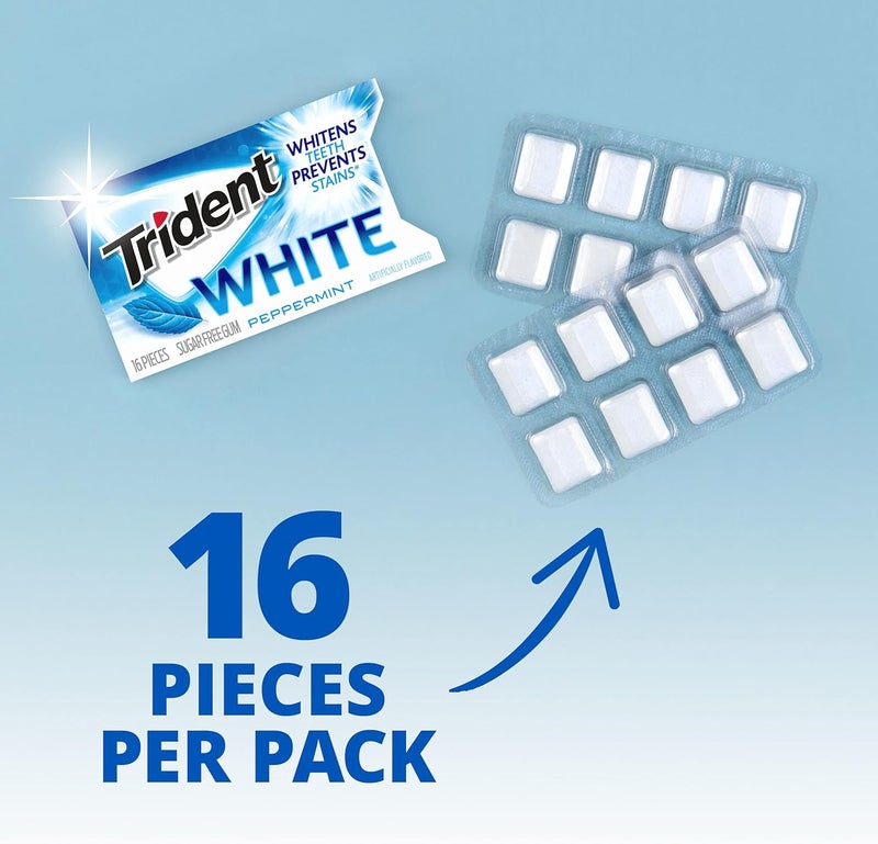 Trident White Peppermint Sugar-Free Gum - 144 Pieces - Image 4