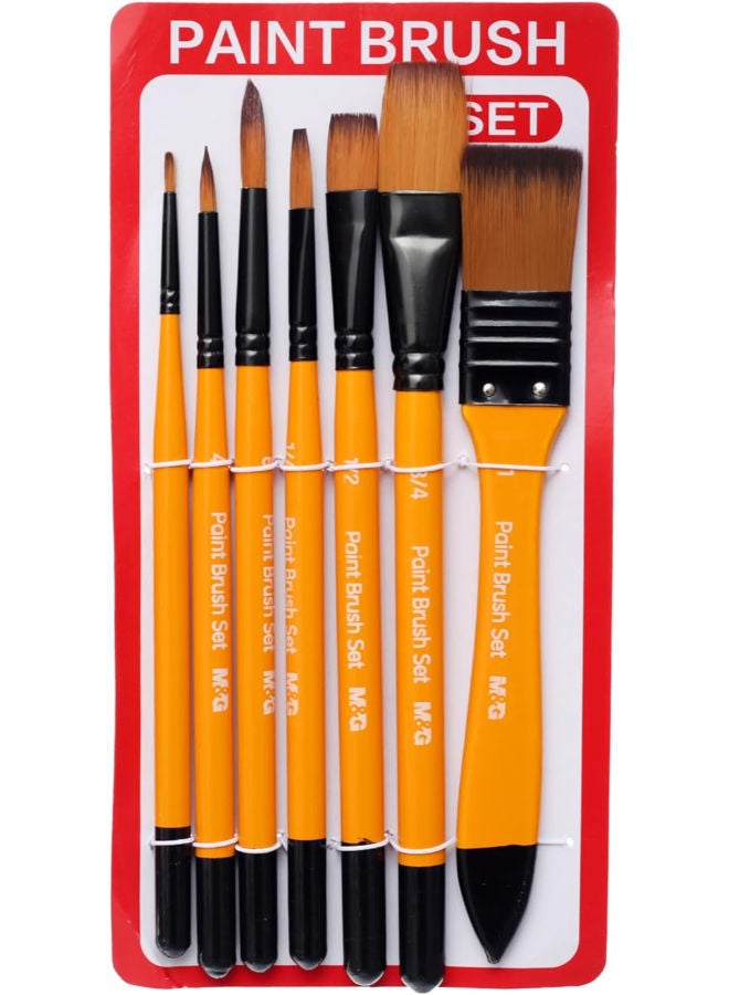 M&G Brush Set, Versatile and Professional Painting, 7 Pieces, Synthetic Bristles - Image 3