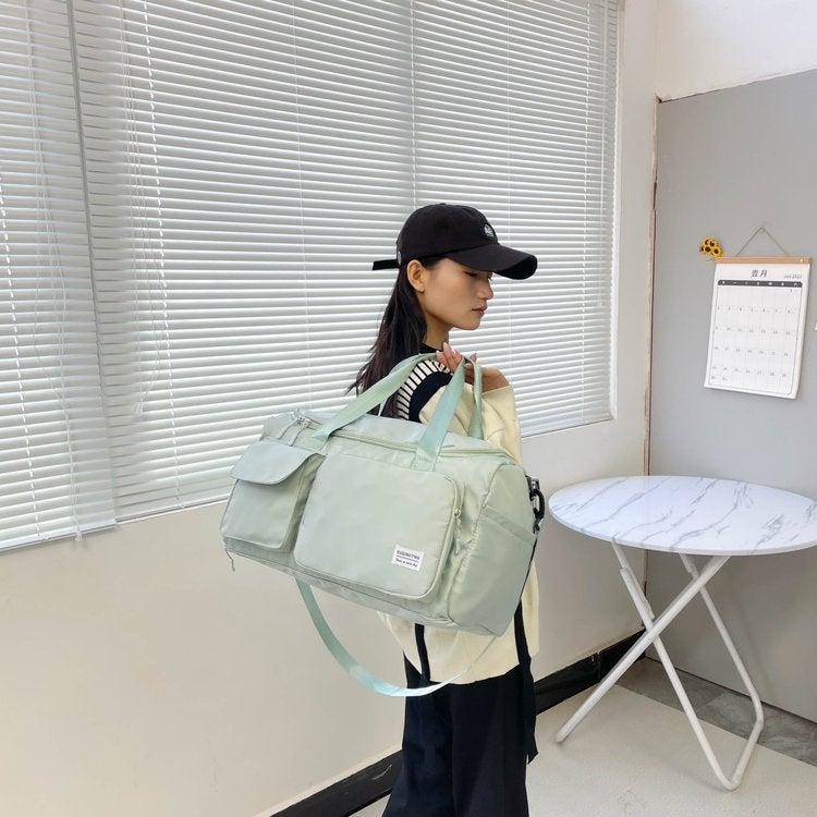 Generic Wholesale Travel Bag Short-distance Boarding Business Travel Large Capacity Lightweight Duffel Bag Mens and Womens Fashion Yoga Gym Bag Green 