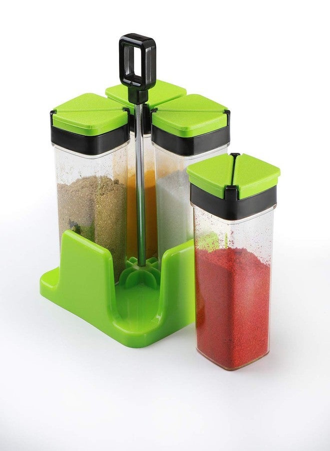 Denique Multipurpose Spice Rack 4 Jar Spice Container for Kitchen Spice Containers for Storage Small(Multi) - Image 4