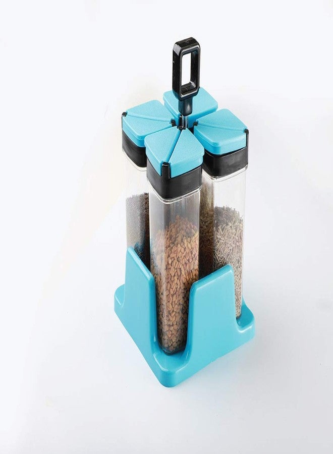 Denique Multipurpose Spice Rack 4 Jar Spice Container for Kitchen Spice Containers for Storage Small(Multi) - Image 3