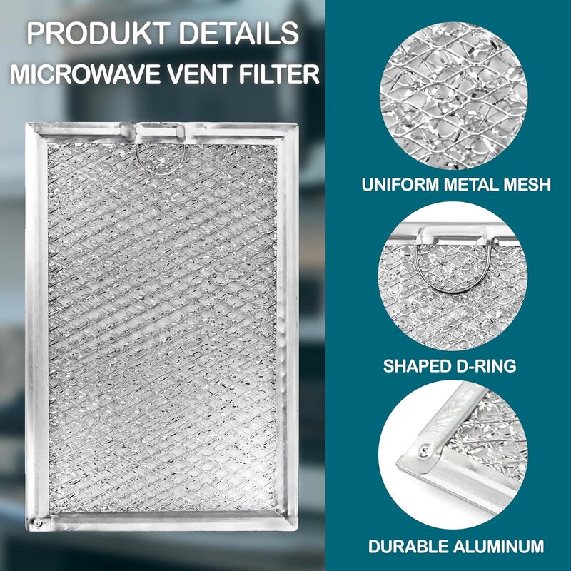 Omaeon [2 Pack] WB06X10309 Microwave Grease Filter Replacement 7.62" x 5.12" – Fits GE Stove WB06X10359, Hotpoint, Kenmore & LG Microwaves – Aluminum Mesh Vent Filters for Over-the-Range Ovens - Image 5