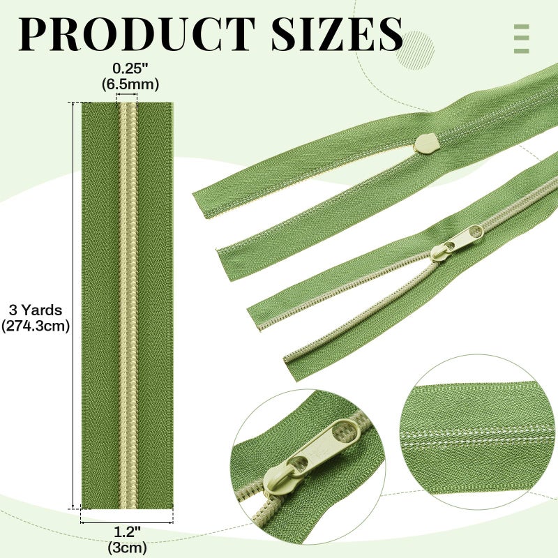 Solsew 12 Pcs 36 Yards Colourful Zippers for Sewing #5 Nylon Contrasting Colors Assorted Zipper by The Yard with 120 Sliders for Women Men DIY Tailor Bag Garment Crafts Supplies (Morandi Color) - Image 2
