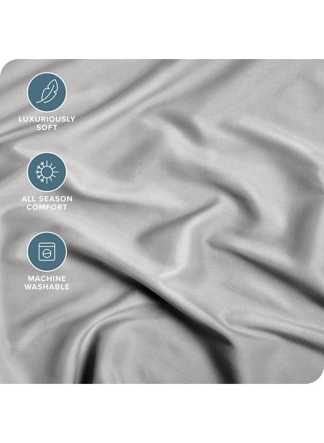 Bare Home Bare Home Fitted Bottom Sheet Queen - Premium 1800 Microfiber - Ultra-Soft Wrinkle Free - Deep Pocket - Fitted Sheet (Queen, Light Grey) - Image 2
