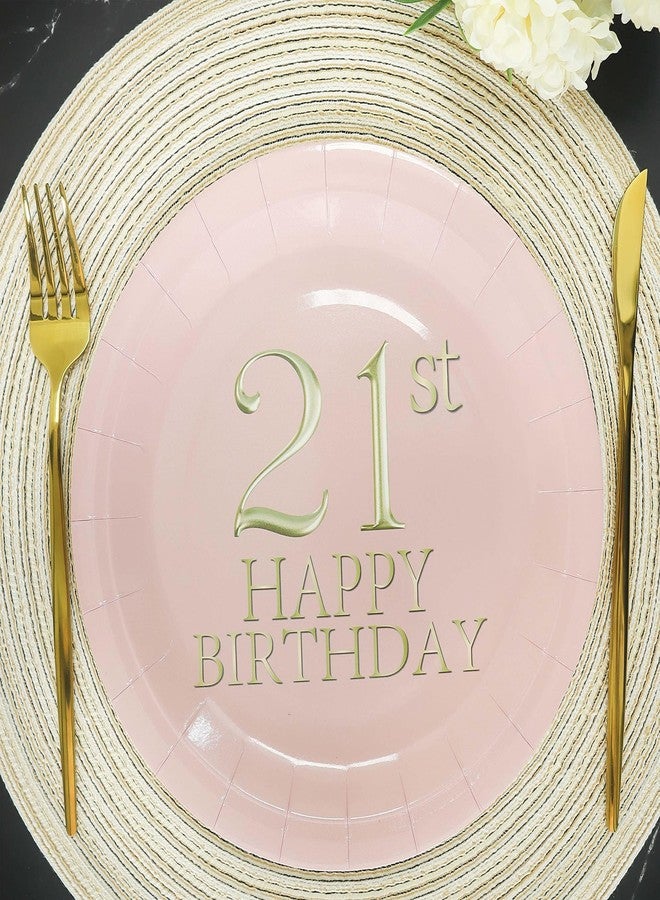 Pandecor Birthday Party Plates and Napkins Party Supplies,Disposable Birthday Party Decorations Set Serve up to 20 Guests (21st) - Image 4