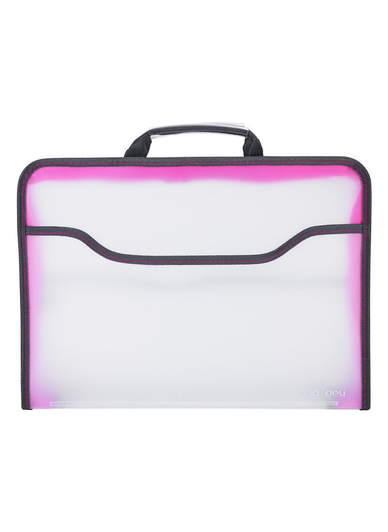 Deli Deli A4 4 Compartment Document Case with Handle, Assorted colors  - Image 1