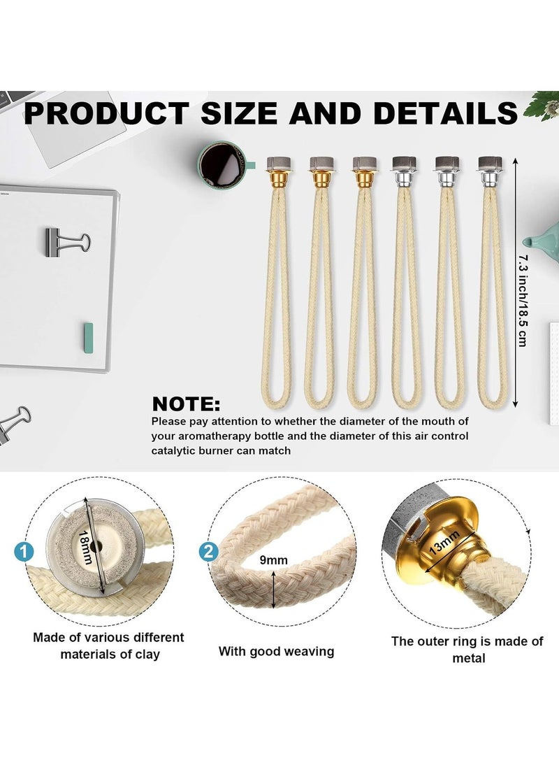 Barakah 6 Pieces Oil Lamp Wick Replacement, Catalytic Replacement Air Control Burner Lamps for Diffuser Aromatherapy, Fragrance Aromatherapy - Image 3