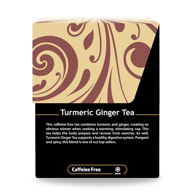 Buddha Teas Organic Turmeric Ginger Tea - OU Kosher, USDA Organic, CCOF Organic, 18 Bleach-Free Tea Bags - Image 2