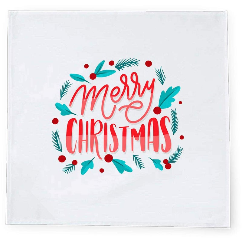 Khakee مناديل طاولة حرير تفطة بموضوع عيد الميلاد 6 قطع 10x10 لتزيين عيد الميلاد زينة عيد الميلاد هدية عيد الميلاد npxmas126P - Image 2