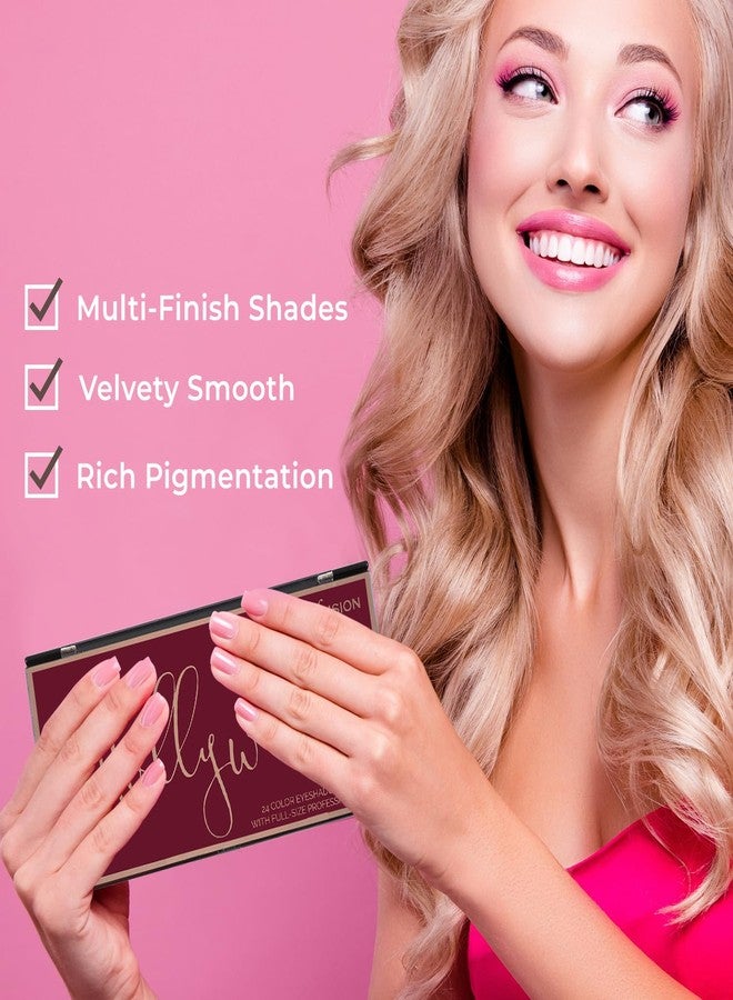 Profusion Cosmetics Hollywood 24 Shade Eyeshadow Palette, Richly Pigmented Shades to Achieve Bold Eye Catching Looks with A Professional Brush - Image 5