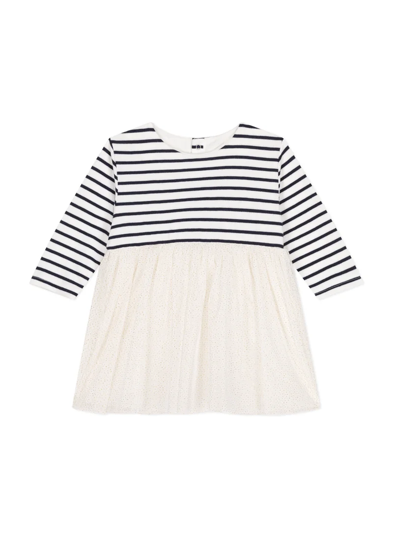 بيتي باتو Babies' dress in stripy tube knit and tulle