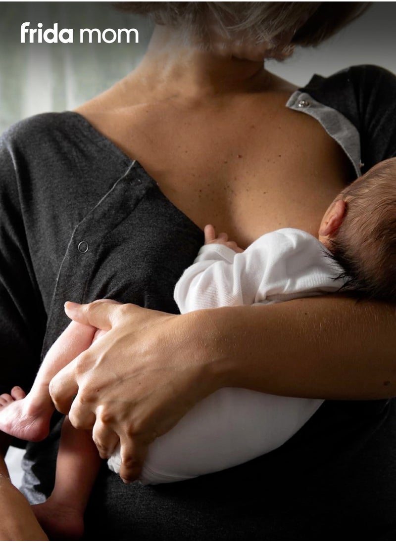 frida mom - Delivery & Nursing Gown | Soft, Stretchy & Full Coverage | Easy-Snap for Skin-to-Skin & Breastfeeding | Postpartum Comfort | Hospital & Home Maternity Wear - Image 1