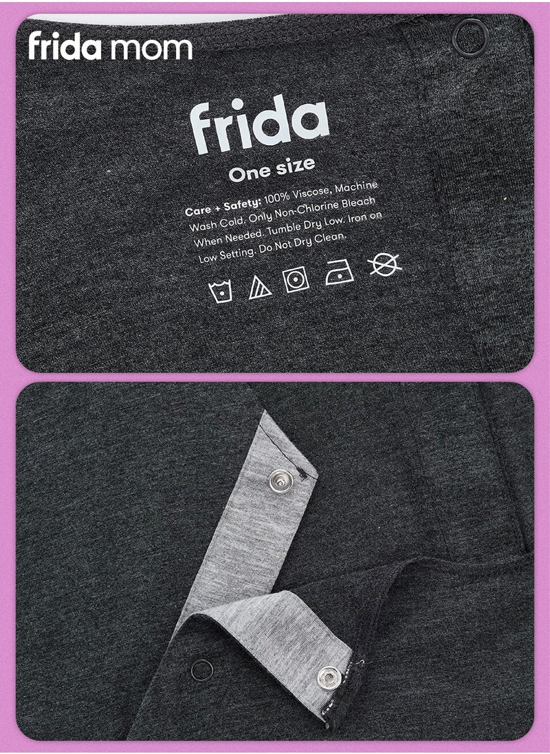 frida mom - Delivery & Nursing Gown | Soft, Stretchy & Full Coverage | Easy-Snap for Skin-to-Skin & Breastfeeding | Postpartum Comfort | Hospital & Home Maternity Wear - Image 1