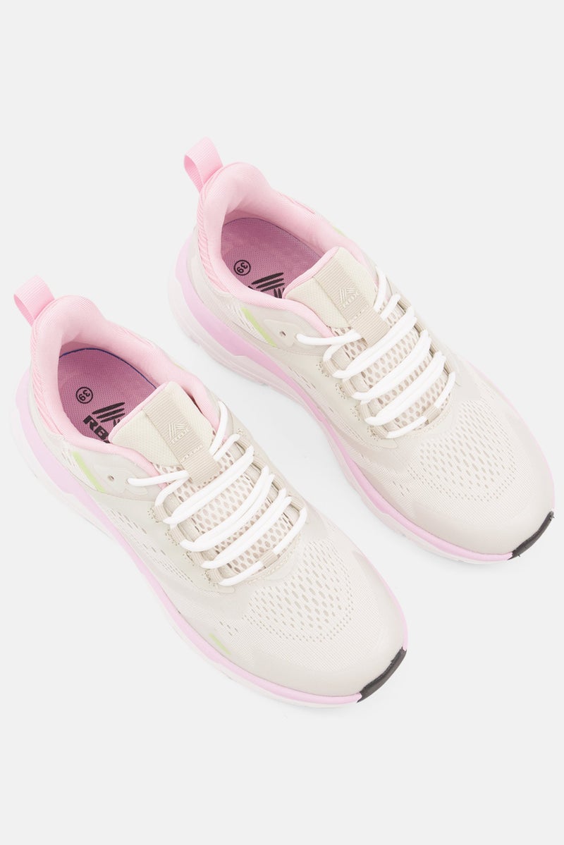 RBX Women Mesh Lightweight Lace Up Running Shoes, Barbie Pink - Image 4