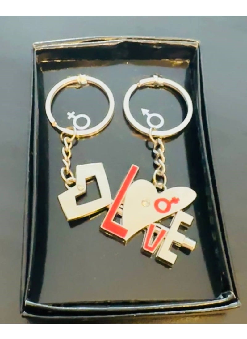MYK Hediye ve Sanat Atölyesi MYK Gift and Art Workshop Special Design Couple Keychain for Lovers Carry Your Love!  - Image 4