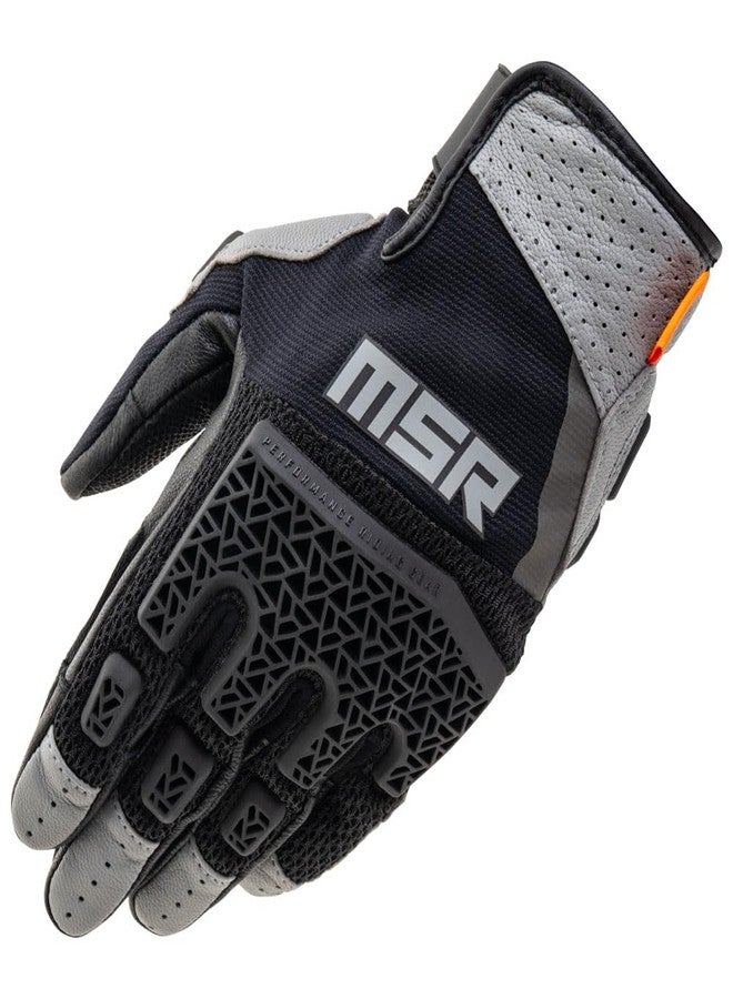 MSR La Sal with Molded TPR, D3O Adventure/Off-Road Glove (Grey, X-Large) - Image 1