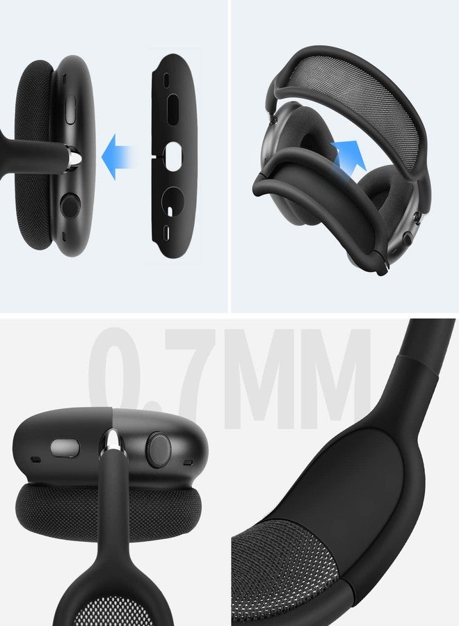 Yinke Smart Case for AirPods Max Headphones Supports Sleep Mode, with AirPods Max Silicone Earpad Cover and Headband Cover Anti-Scratch Accessories, Hard Organizer Portable Carry Travel - Image 3