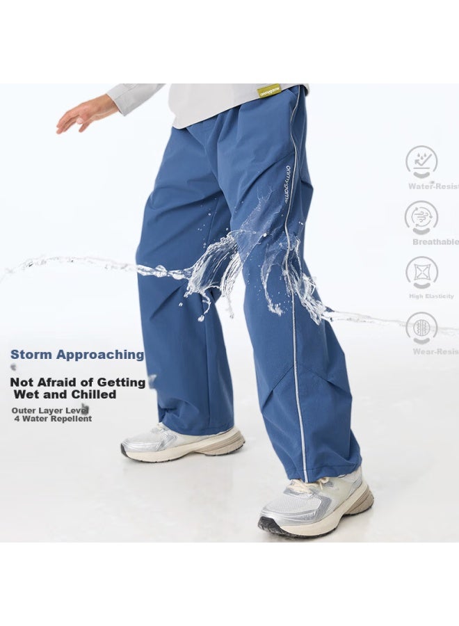 Onmygame Color Shell Pants Children's Lightweight Outdoor Long Pants Autumn Mineral Blue 130 - Image 1
