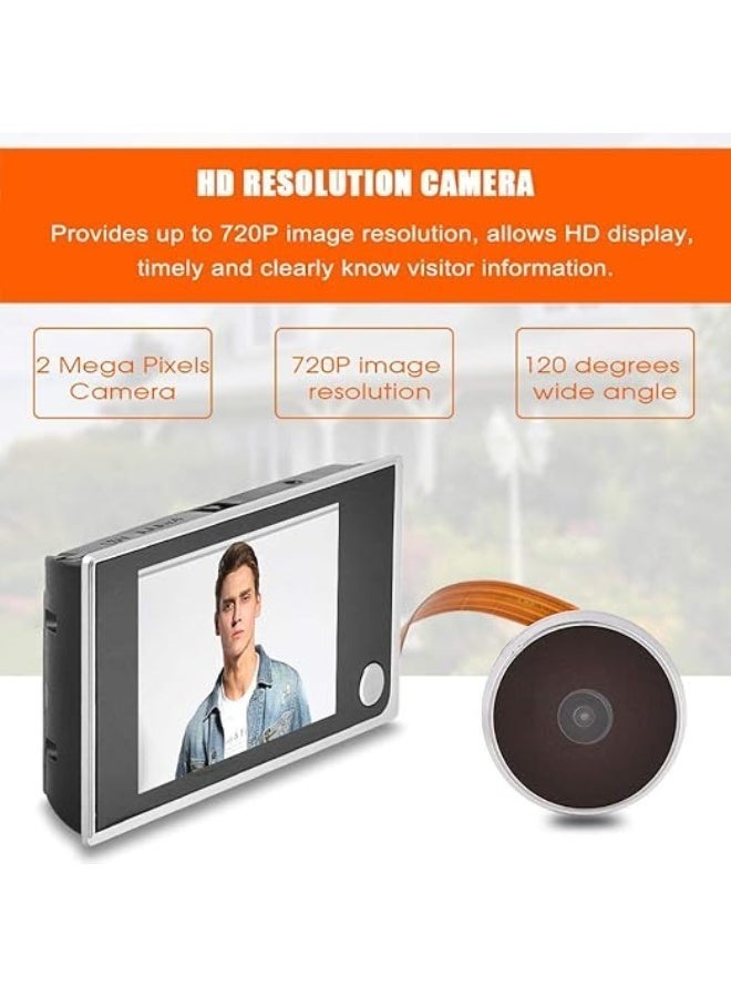Digital Door Peephole Viewer with Doorbell, 3.5 Inch HD LCD Indoor Display, Smart Door Viewer Camera for Home Security - Image 4