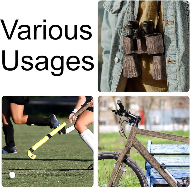 DROK 4 Roll Camo Tape, 1.97in x 14.76ft Antislip Adherent Breathable Protective Camouflage Wrap Bandage for Bat Kit Travel Camping, 4.92Yard Flexible Elastic Desert Cling Covering Camo Tape - Image 3