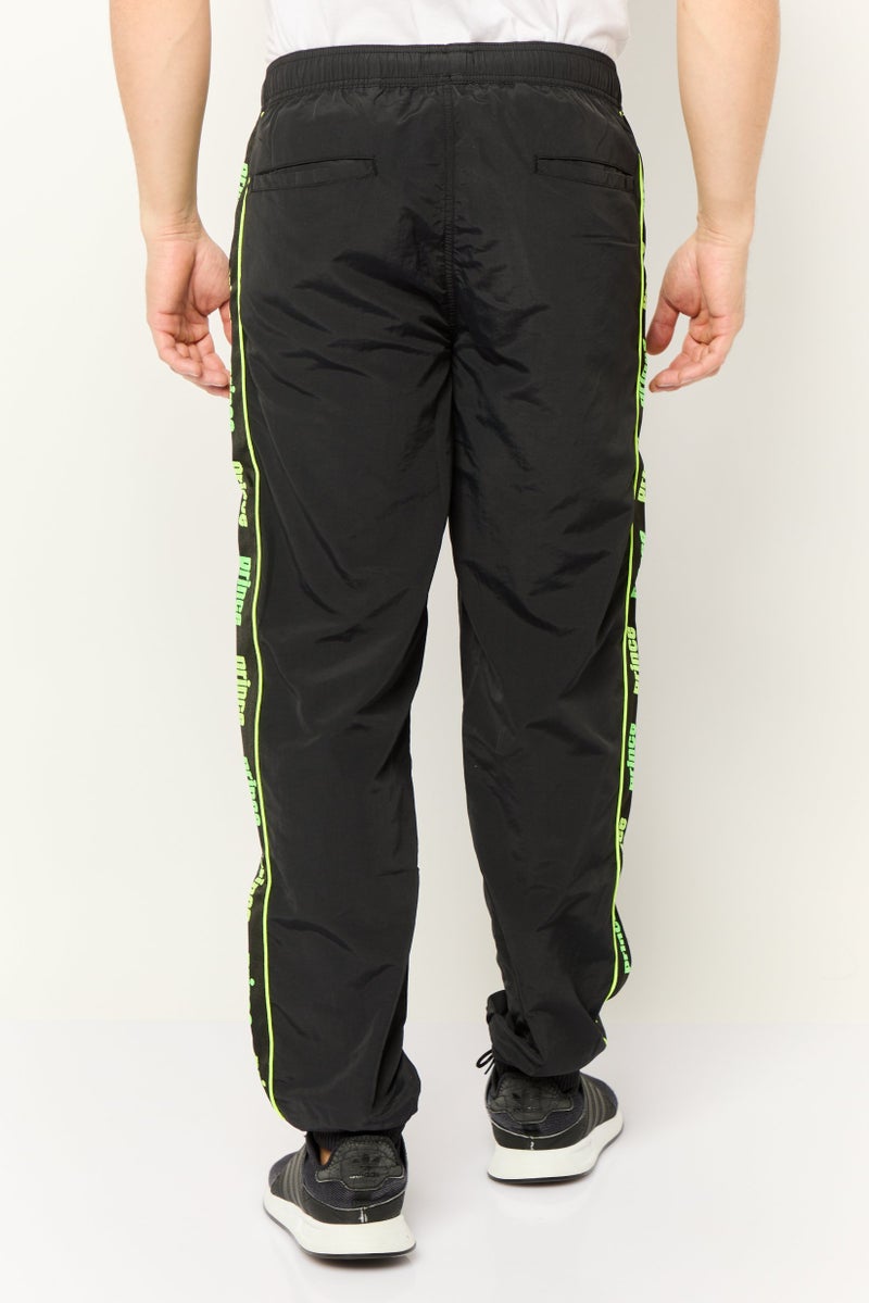 Prince Men Regular Fit Brand Logo Track Pants, Black - Image 4