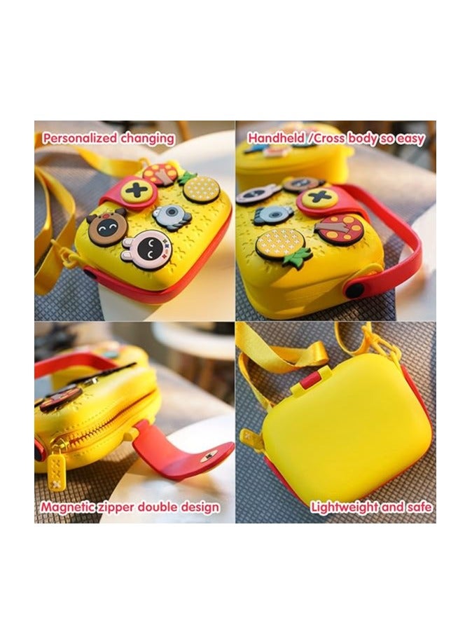 بيكوسيسي حقائب كروس للفتيات الصغيرات وحقائب يد قابلة للتعديل وحقائب كتف صغيرة وحقائب مدرسية وهدايا عيد الميلاد الأولى للأولاد والبنات والأطفال - Image 4