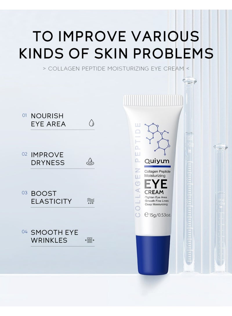 كويوم كريم ترطيب العيون بببتيد الكولاجين، 15 جرام، يشد منطقة العين، ينعم الخطوط الدقيقة، يرطب بعمق - Image 2