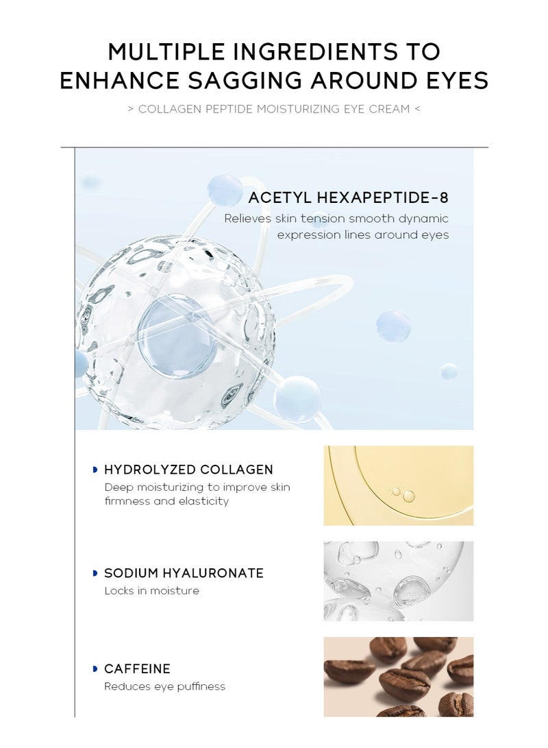 كويوم كريم ترطيب العيون بببتيد الكولاجين، 15 جرام، يشد منطقة العين، ينعم الخطوط الدقيقة، يرطب بعمق - Image 4