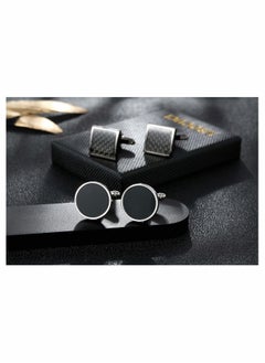 SYOSI 4 Pairs Cufflinks for Men Set Unique Cuff Links Mens Business Groom Gifts  - Image 3