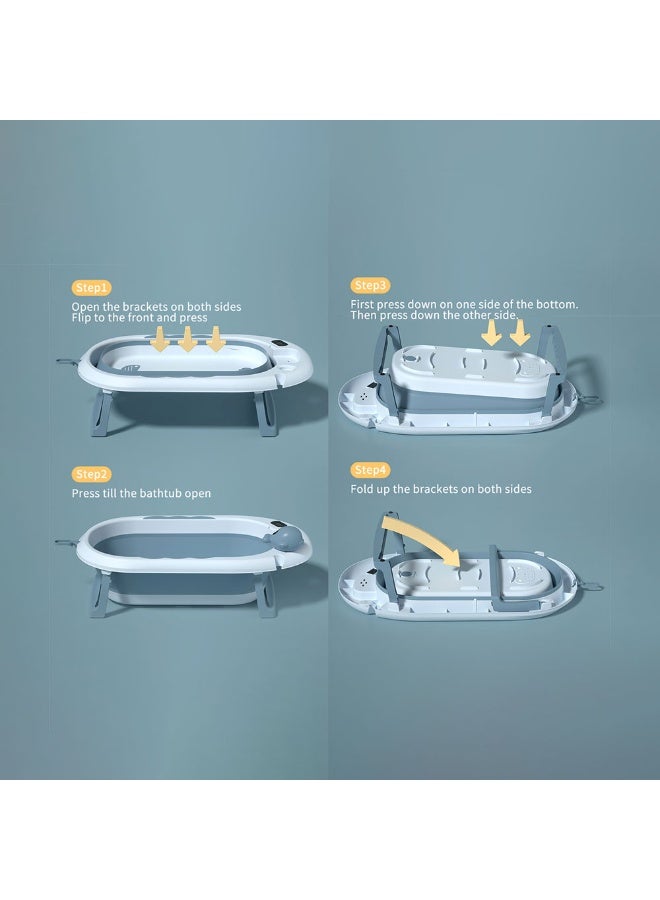 لحظة مرح حوض استحمام للاطفال قابل للطي مع مقياس حرارة - Image 2