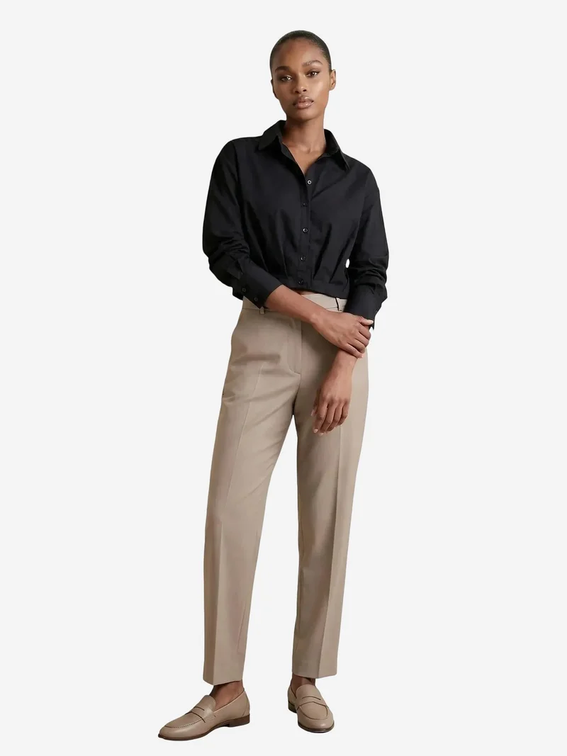 ماي فاشن MY FASHION Casual Button-Up Crop Shirt
