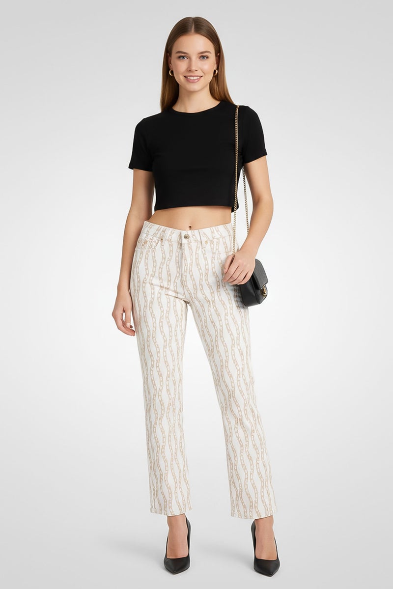GANT Women Slim Fit Allover Print Stretchable Jeans, Multicolor - Image 1