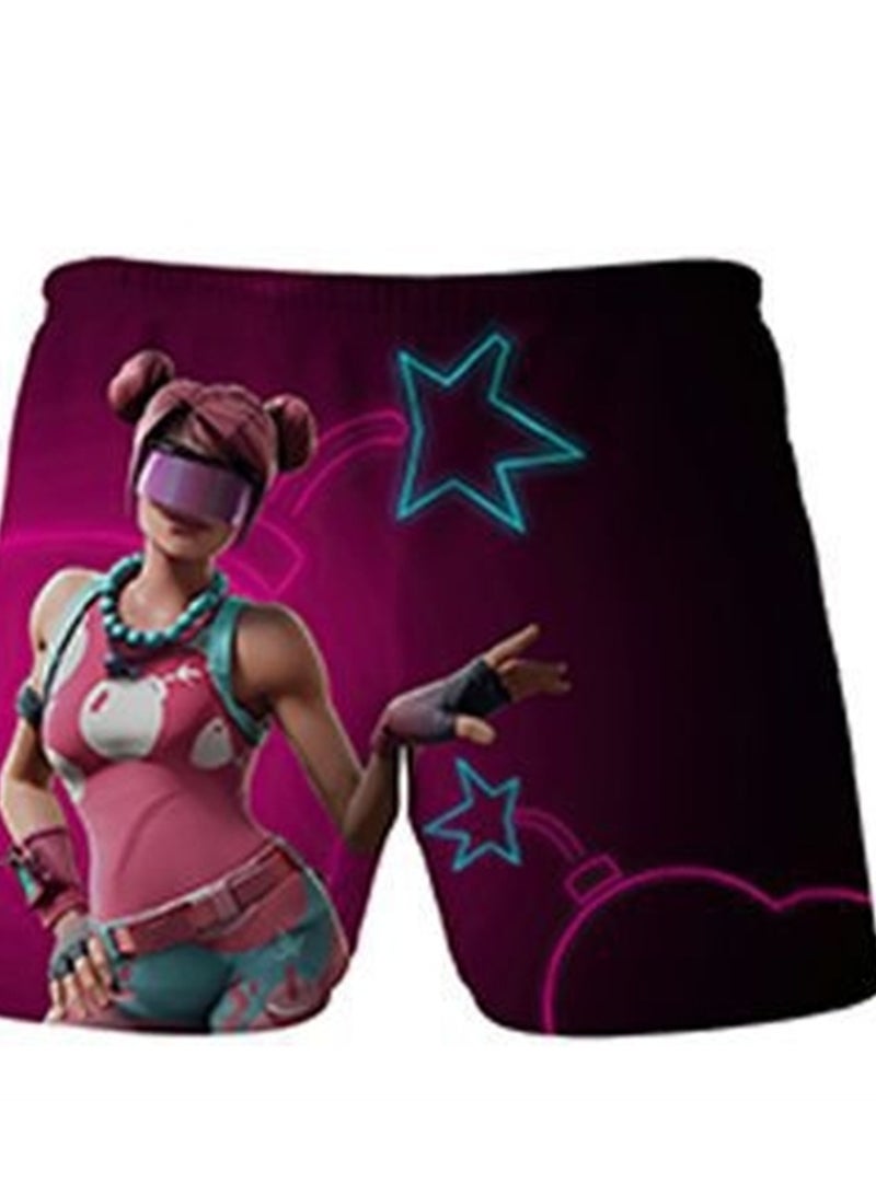 مجموعة Game Fortnite مجموعة شورت تي شيرت للأطفال بطباعة رقمية ثلاثية الأبعاد قابلة للتنفس - Image 3