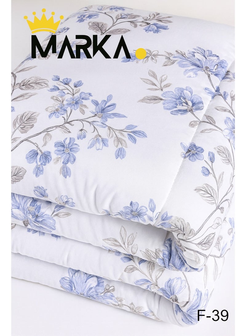 ماركه  مفرش سرير نفرين 6 قطع وجهين (مشجر/سادة) من المايكروفايبر الفاخر – تصميم أنيق يمنحك لمسة فخامة وراحة منعشة بمقاس 230×250 سم" - Image 4