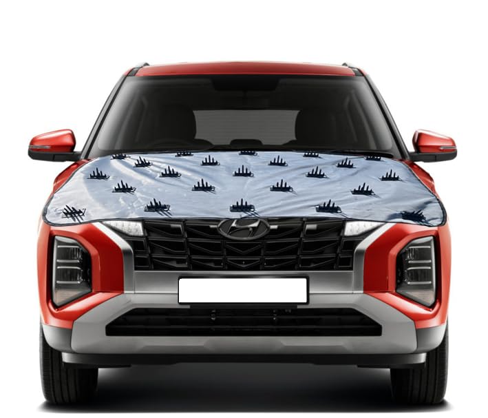 AUTOUNIKO Dustproof Bonnet Spike Car Cover Complete Protection from Street Dogs Cat Monkeys & Wild Animals, compatible with Universal Fit Sedan, Coupe, Hatchback, SUV, Van, Pickup, Crossover, Grey - Image 1
