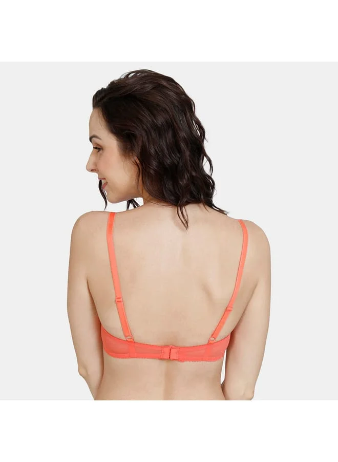 zivame Zivame Solid Padded Wired Bra with Adjustable Shoulder Straps