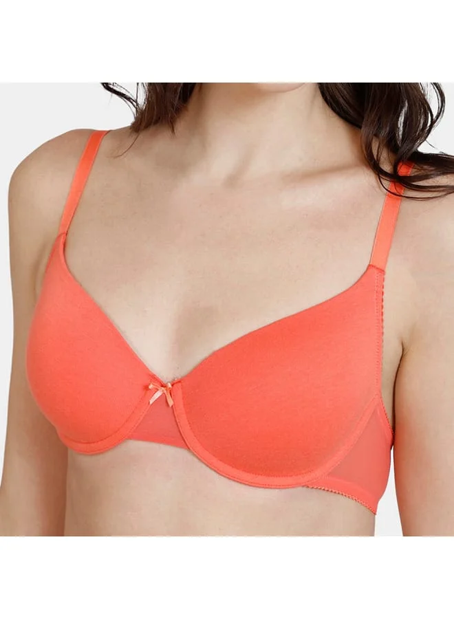 zivame Zivame Solid Padded Wired Bra with Adjustable Shoulder Straps