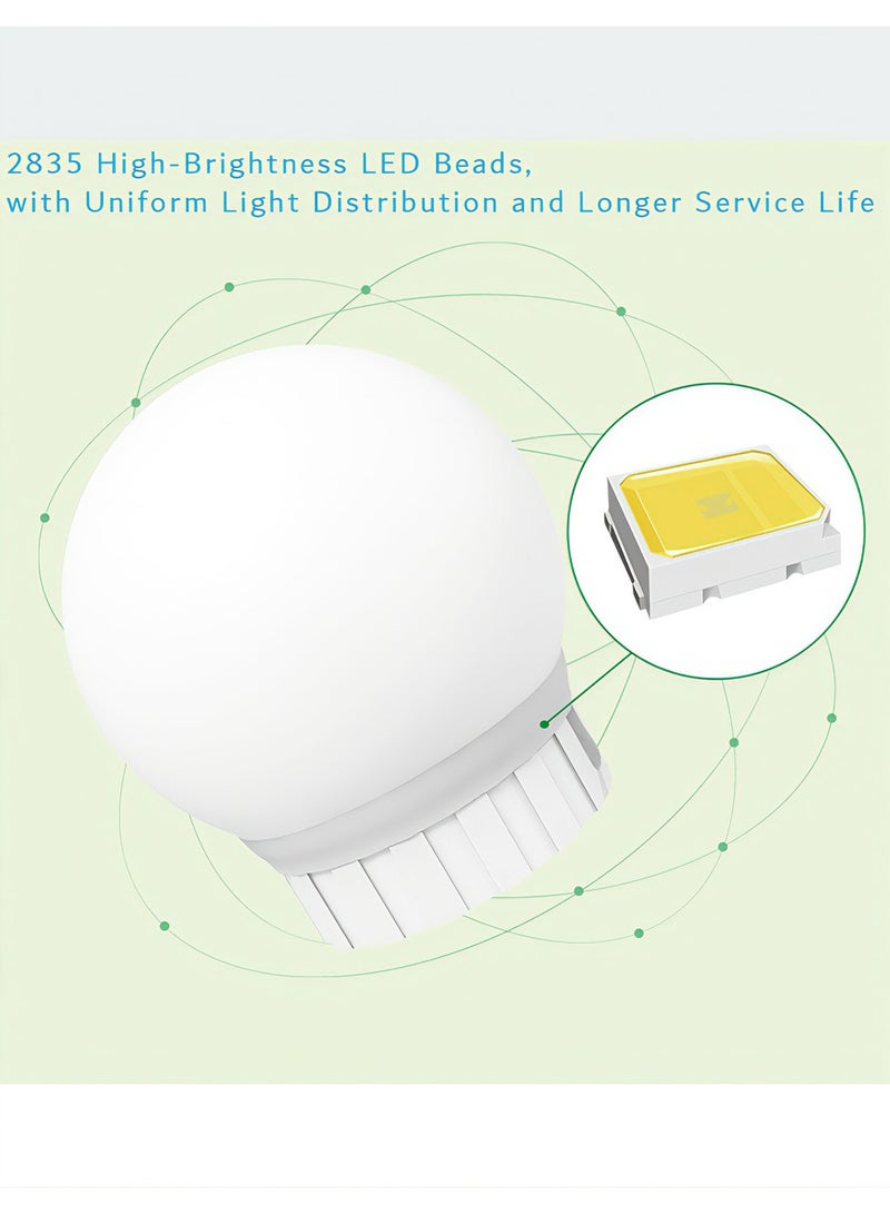 10-Pieces LED Vanity Mirror Light Set Coll White 45∗45∗47cm USB-Rechargeable Light Bulb - Image 3