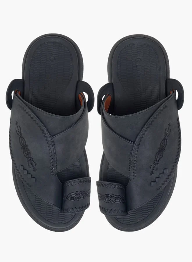 لو كونفورت صنادل عربية رجالية مطرزة سهلة الارتداء