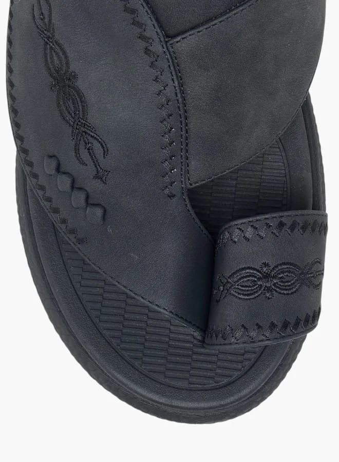 Le Confort Men Embroidered Slip-On Arabic Sandals