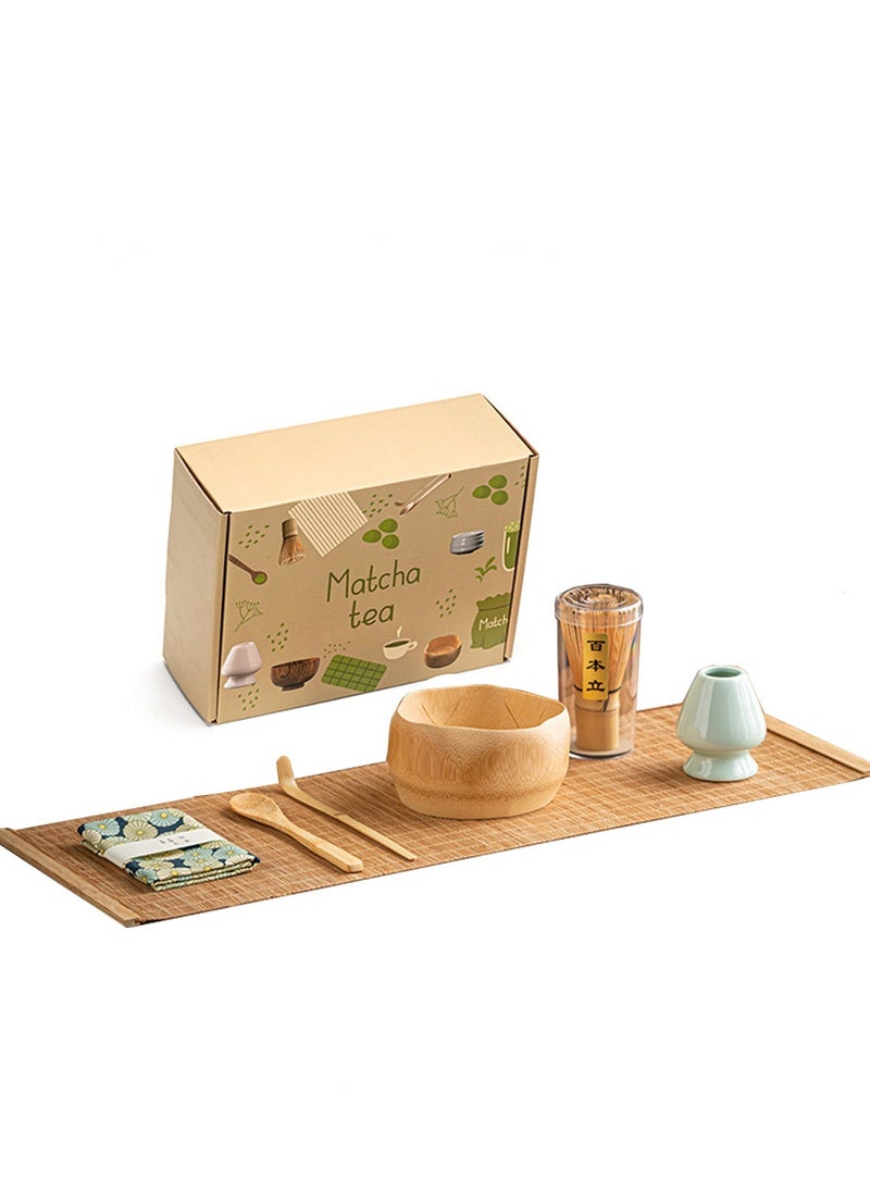 Al Aoyama Japanese Matcha Whisk and Bowl Set 7pcs Matcha Kit Tea Set  - Image 1