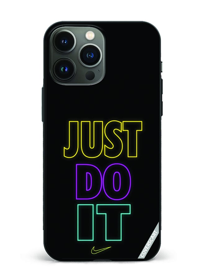 COVERSCART Protective Case Cover For Apple iPhone 14 Pro Just Do It Design Black