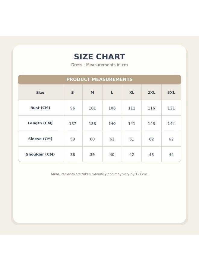 Women Polka Dot Print Modest Maxi Dress, Round Neck Long Sleeve Loose Casual Long Dress - Image 2