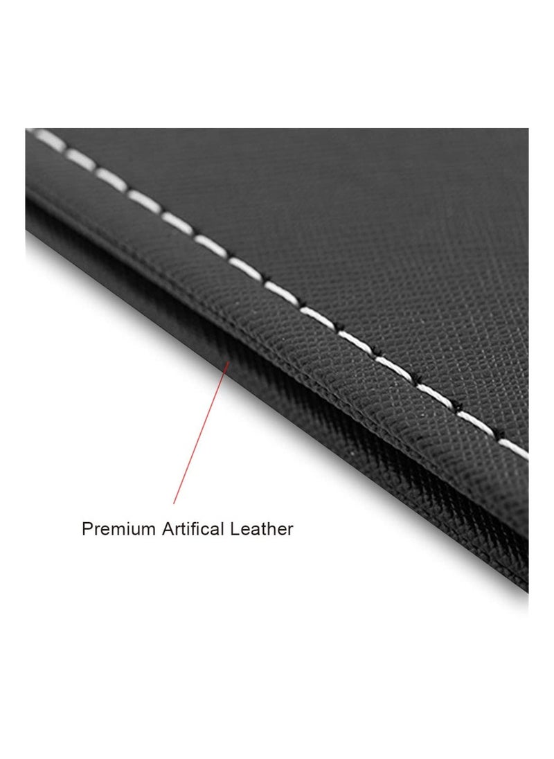 Arabest - Portable Adjustable PU Leather Rectangular Slim Mirror (Black) - Image 1