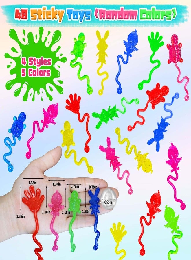 Voiiake Easter Egg Fillers & Basket Stuffer Essentials - 48Pcs Mini Sticky Toys Hands for Kids Teens Boys Girls, Bulk Party Favors Supplies , Treasure Box Toys for Classroom , Egg Hunt Party Supplies - Image 3