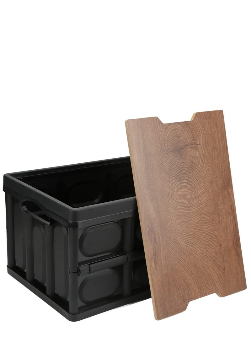 Cool Baby 30L Collapsible Storage Bins with Lids Outdoor Multifunctional Storage Box Plastic Stackable Containers for Auto Trunk Home Garage Outdoor Organization - Image 3