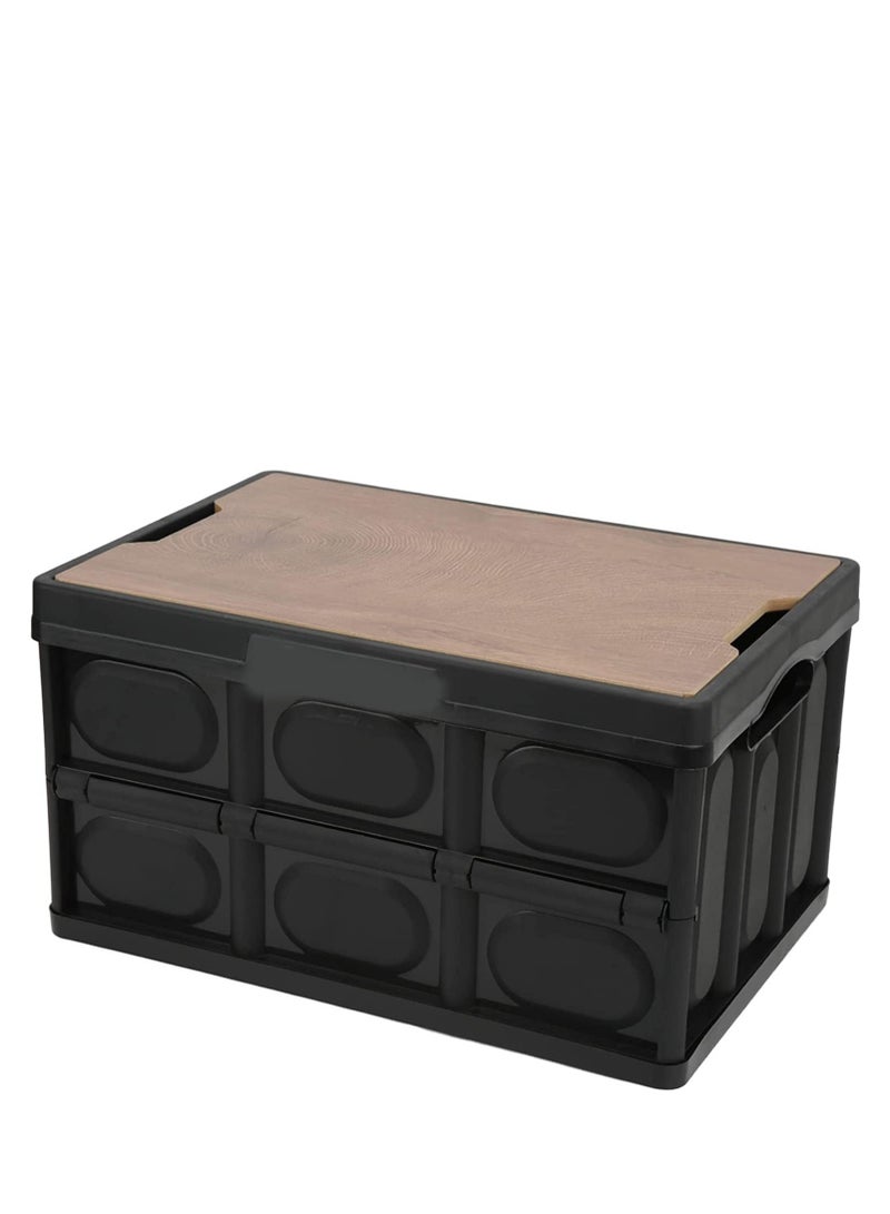 Cool Baby 30L Collapsible Storage Bins with Lids Outdoor Multifunctional Storage Box Plastic Stackable Containers for Auto Trunk Home Garage Outdoor Organization - Image 1