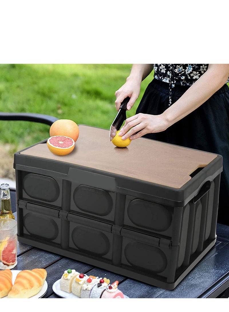Cool Baby 30L Collapsible Storage Bins with Lids Outdoor Multifunctional Storage Box Plastic Stackable Containers for Auto Trunk Home Garage Outdoor Organization - Image 5